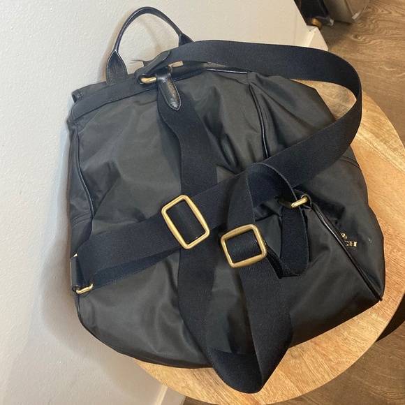 Coach Nylon Leather Cargo Backpack with Vintage Rose Print Lining - Picture 8 of 10